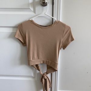 Tan Crop Top